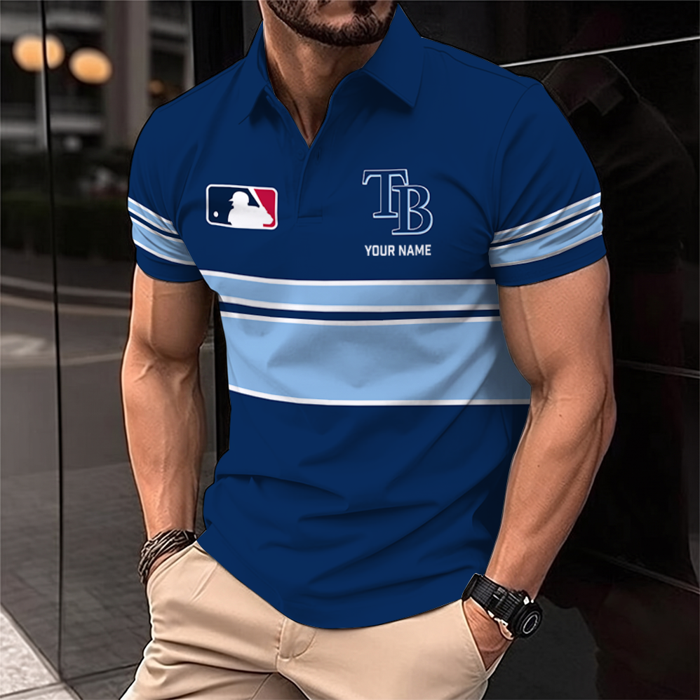 [FLASH SALE] NEW CUSTOMIZED MLB21 TBR TAMPA BAY RAYS POLO SHIRT