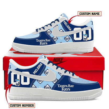 LIMITED EDITION - NEW CUSTOMIZED MLB21 TBR TAMPA BAY RAYS AF1 SHOES