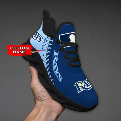 [FLASH SALE] NEW CUSTOMIZED MLB21 TBR TAMPA BAY RAYS MAX SOUL SHOES