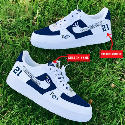 [FLASH SALE] NEW CUSTOMIZED MLB21 TBR TAMPA BAY RAYS AF1 SHOES