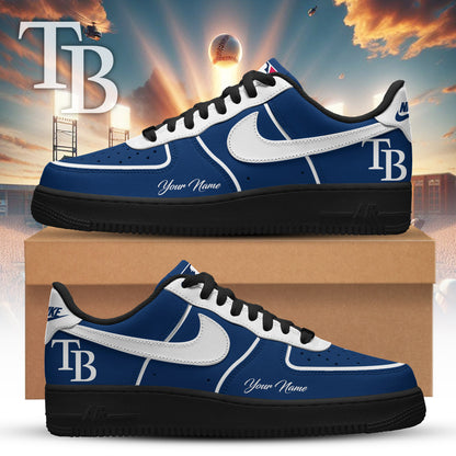 LIMITED EDITION - NEW CUSTOMIZED MLB21 TBR TAMPA BAY RAYS AF1 SNEAKERS