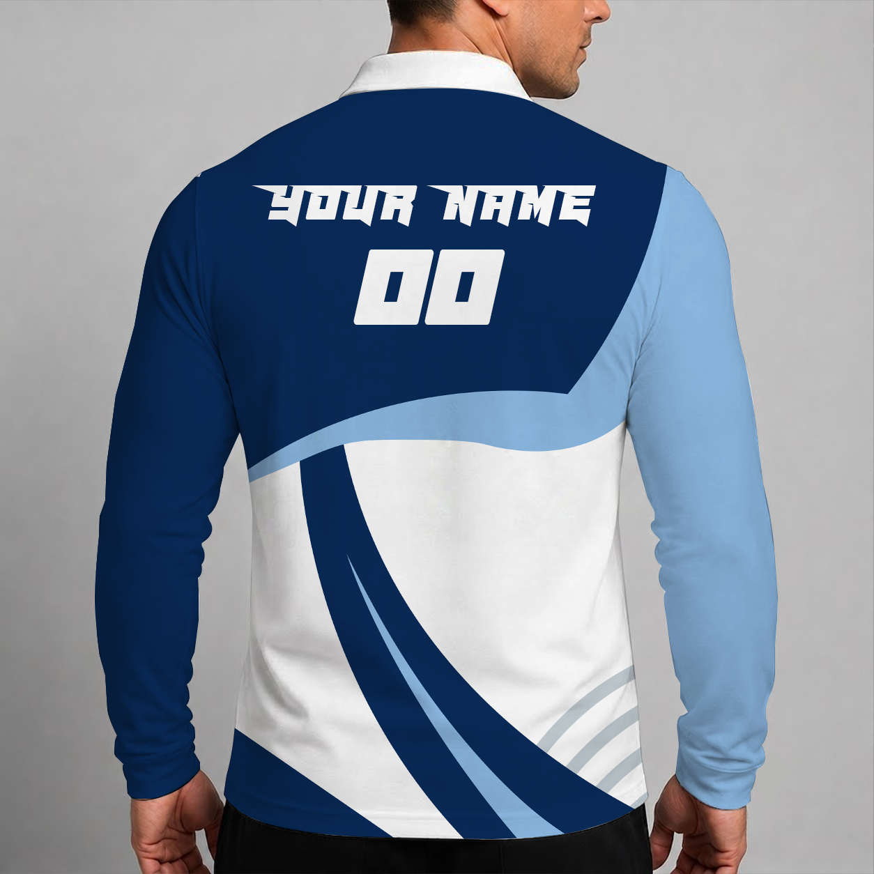 [FLASH SALE] NEW CUSTOMIZED MLB21 TBR TAMPA BAY RAYS MEN'S LONG SLEEVE POLO