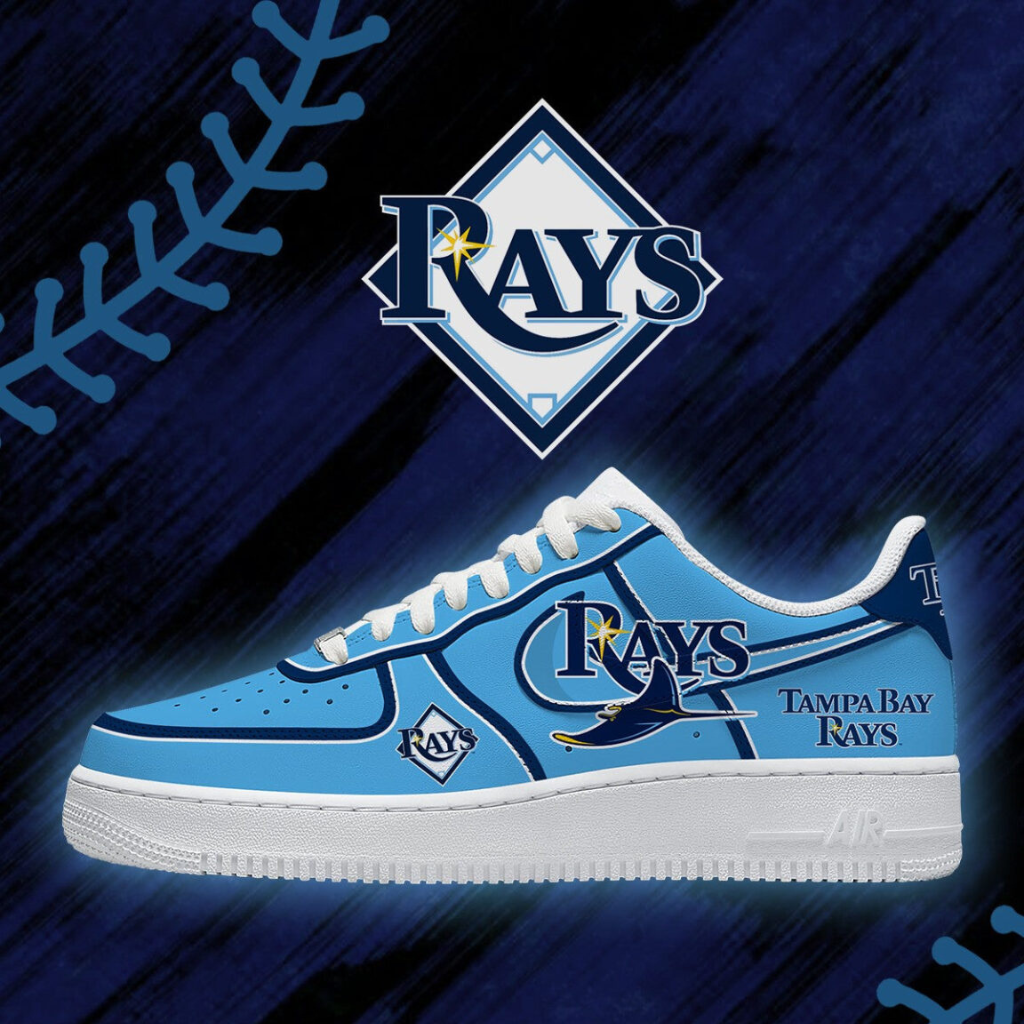 LIMITED EDITION - NEW CUSTOMIZED MLB21 TBR TAMPA BAY RAYS AF1 SHOES