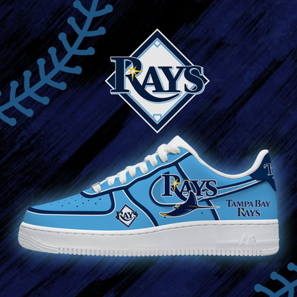 LIMITED EDITION - NEW CUSTOMIZED MLB21 TBR TAMPA BAY RAYS AF1 SHOES