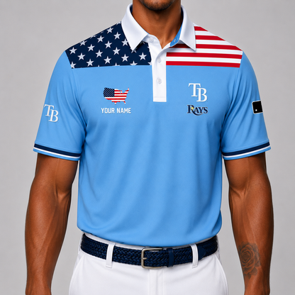 LIMITED EDITION - NEW CUSTOMIZED MLB21 TBR TAMPA BAY RAYS POLO SHIRT, ZIP POLO SHIRT & T-SHIRTS
