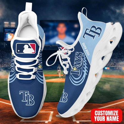 LIMITED EDITION - NEW CUSTOMIZED MLB21 TBR TAMPA BAY RAYS PREMIUM CLUNKY SNEAKERS
