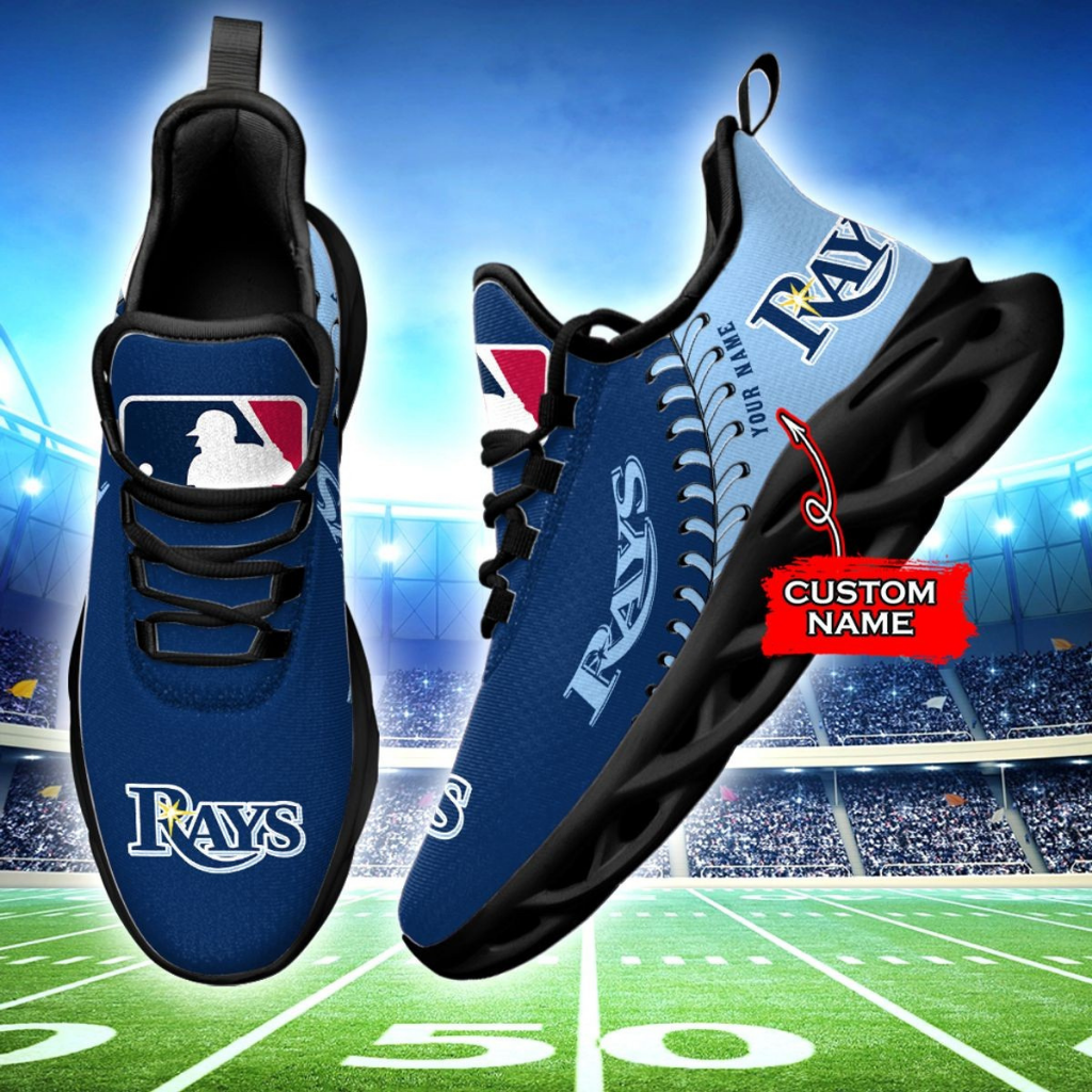 [FLASH SALE] NEW CUSTOMIZED MLB21 TBR TAMPA BAY RAYS MAX SOUL SHOES