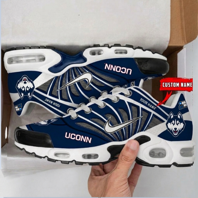 LIMITED EDITION - NEW CUSTOMIZED MAM NCAA21 UCH UC HUSKIES UNISEX AIR MAX PLUS SNEAKERS