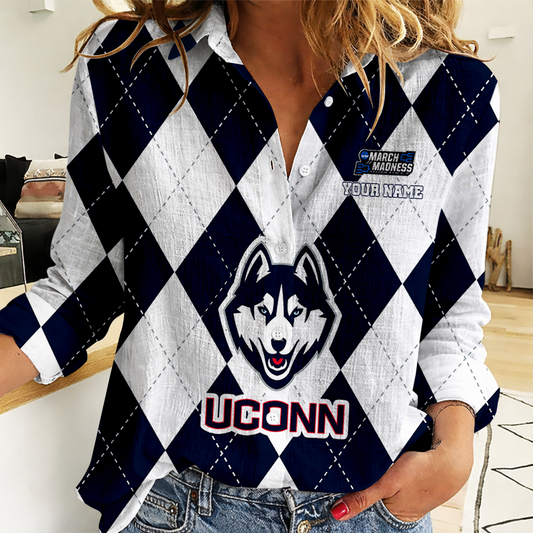 LIMITED DROP - NEW CUSTOMIZED | NCAA MAM21 UCH UC HUSKIES WOMEN CASUAL SHIRT FOR FAN