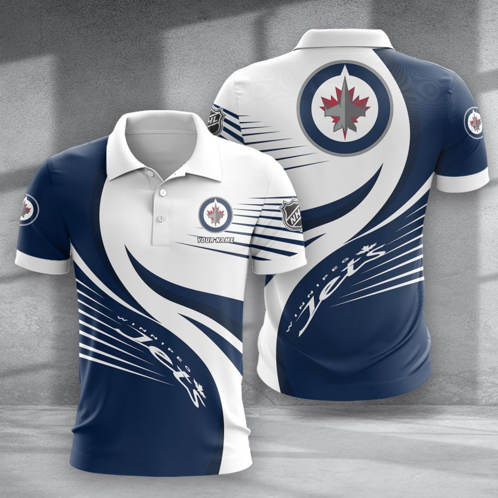 LIMITED EDITION - NEW CUSTOMIZED NHL21 WPJ WINNIPEG JETS POLO SHIRT & T-SHIRTS