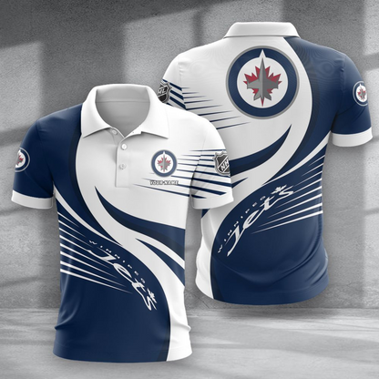 LIMITED EDITION - NEW CUSTOMIZED NHL21 WPJ WINNIPEG JETS POLO SHIRT & T-SHIRTS
