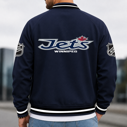 [SUPER SALE] NEW CUSTOMIZED NHL21 WPJ WINNIPEG JETS MULTICOLOR MEN'S CASUAL JACKET