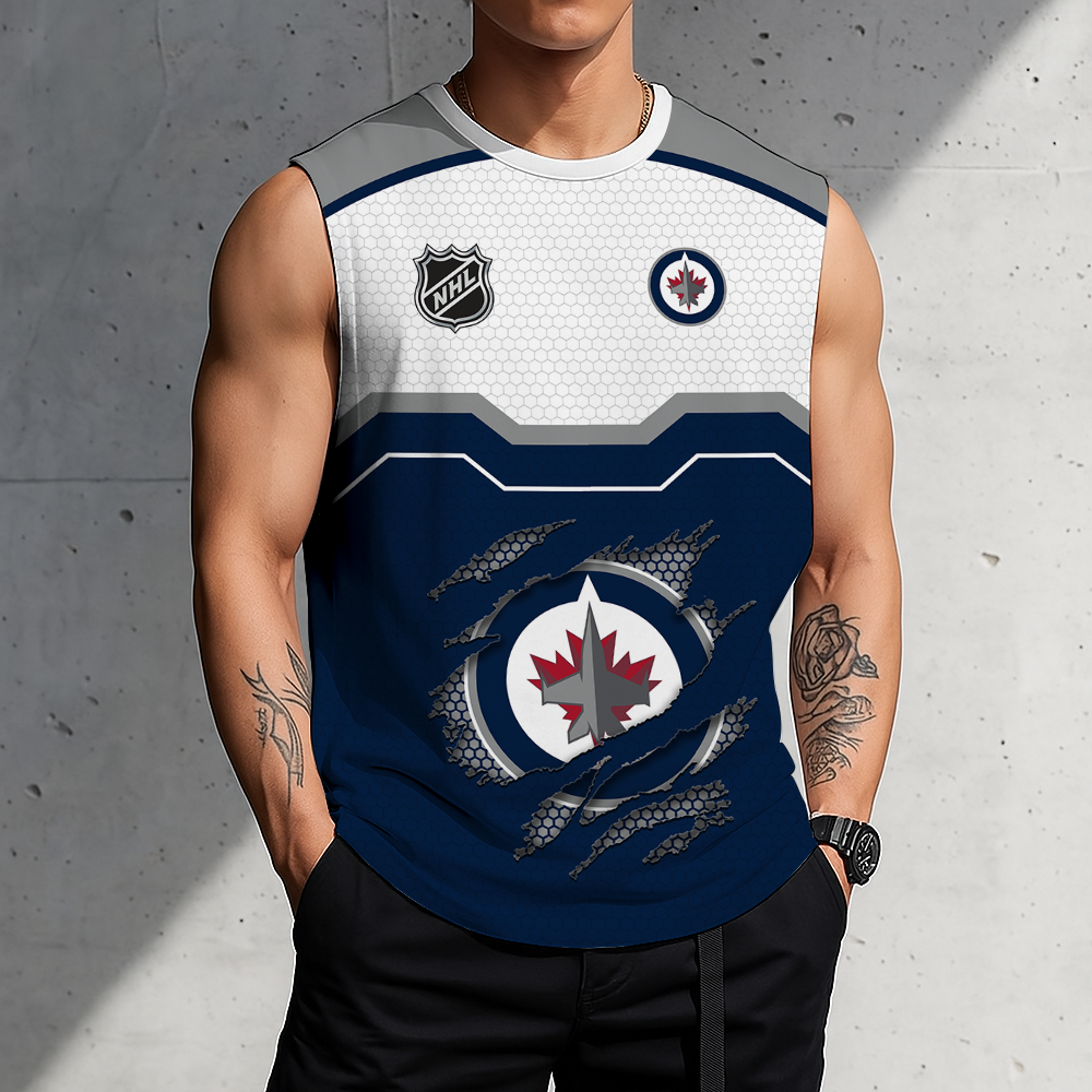 SPECIAL EDITION - NEW CUSTOMIZED NHL21 WPJ WINNIPEG JETS MEN'S GYM SHIRT