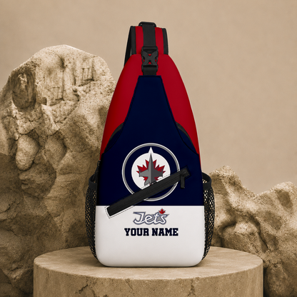 LIMITED EDITION - NEW CUSTOMIZED NHL21 WPJ WINNIPEG JETS SLING BAG