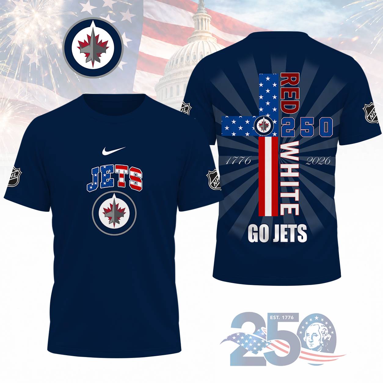 LIMITED EDITION - NEW CUSTOMIZED NHL21 WPJ WINNIPEG JETS T-SHIRT, POLO SHIRT, ZIP POLO SHIRT, SWEATSHIRT, HOODIE & ZIP HOODIE