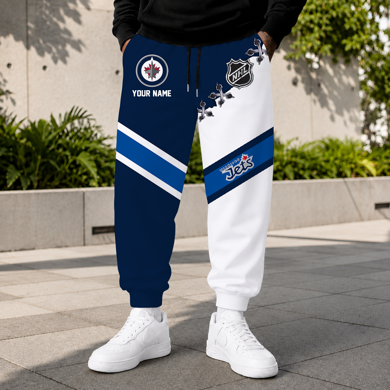 LIMITED EDITION - NEW CUSTOMIZED NHL21 WPJ WINNIPEG JETS SWEATPANTS