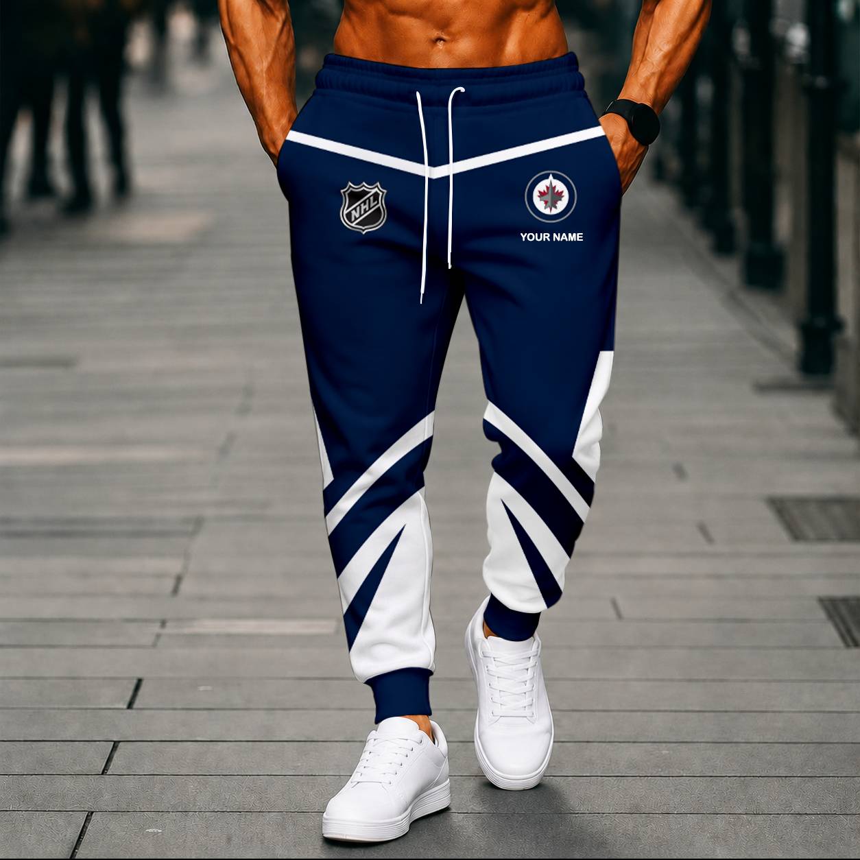 LIMITED EDITION - NEW CUSTOMIZED NHL21 WPJ WINNIPEG JETS UNISEX LONG PANTS