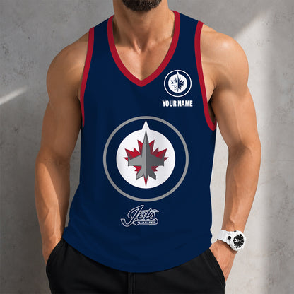 LIMITED EDITION - NEW CUSTOMIZED NHL21 WPJ WINNIPEG JETS MEN'S TANK TOP