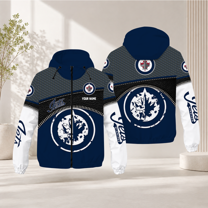 EXCLUSIVE EDITION - NEW CUSTOMIZED NHL21 WPJ WINNIPEG JETS WINDBREAKER JACKET