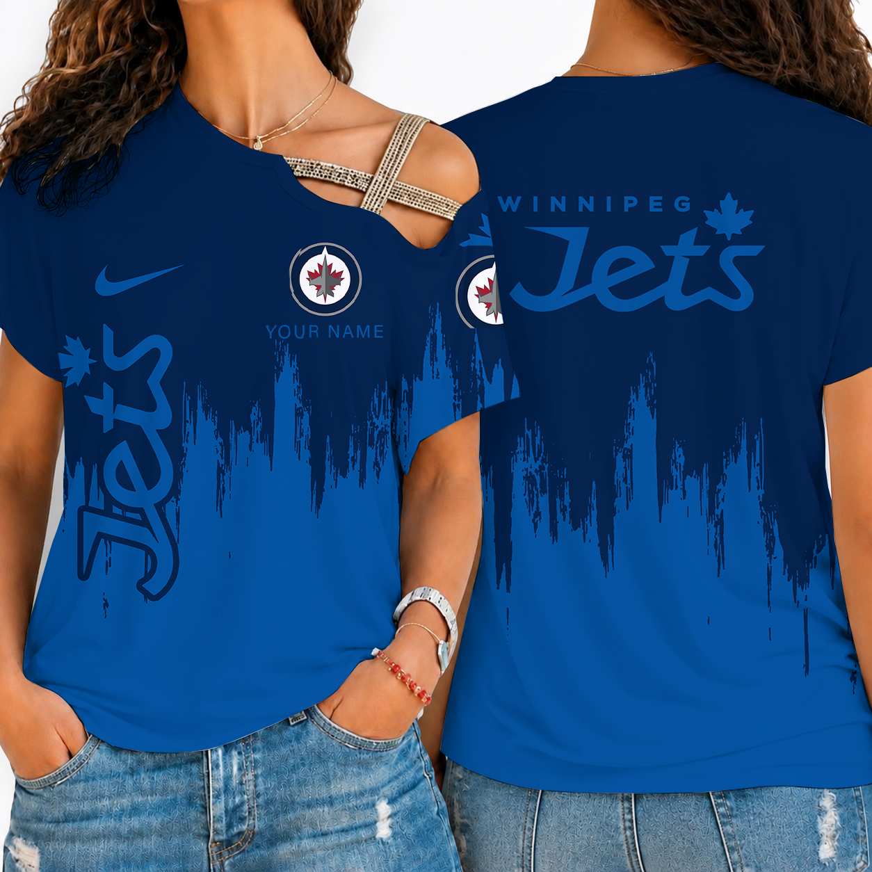 [SUPER SALE] NEW CUSTOMIZED NHL21 WPJ WINNIPEG JETS SHOULDER SHIRT