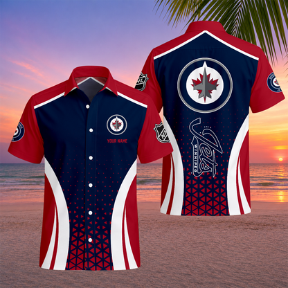 LIMITED EDITION - NEW CUSTOMIZED NHL21 WPJ WINNIPEG JETS UNISEX HAWAIIAN SHIRT