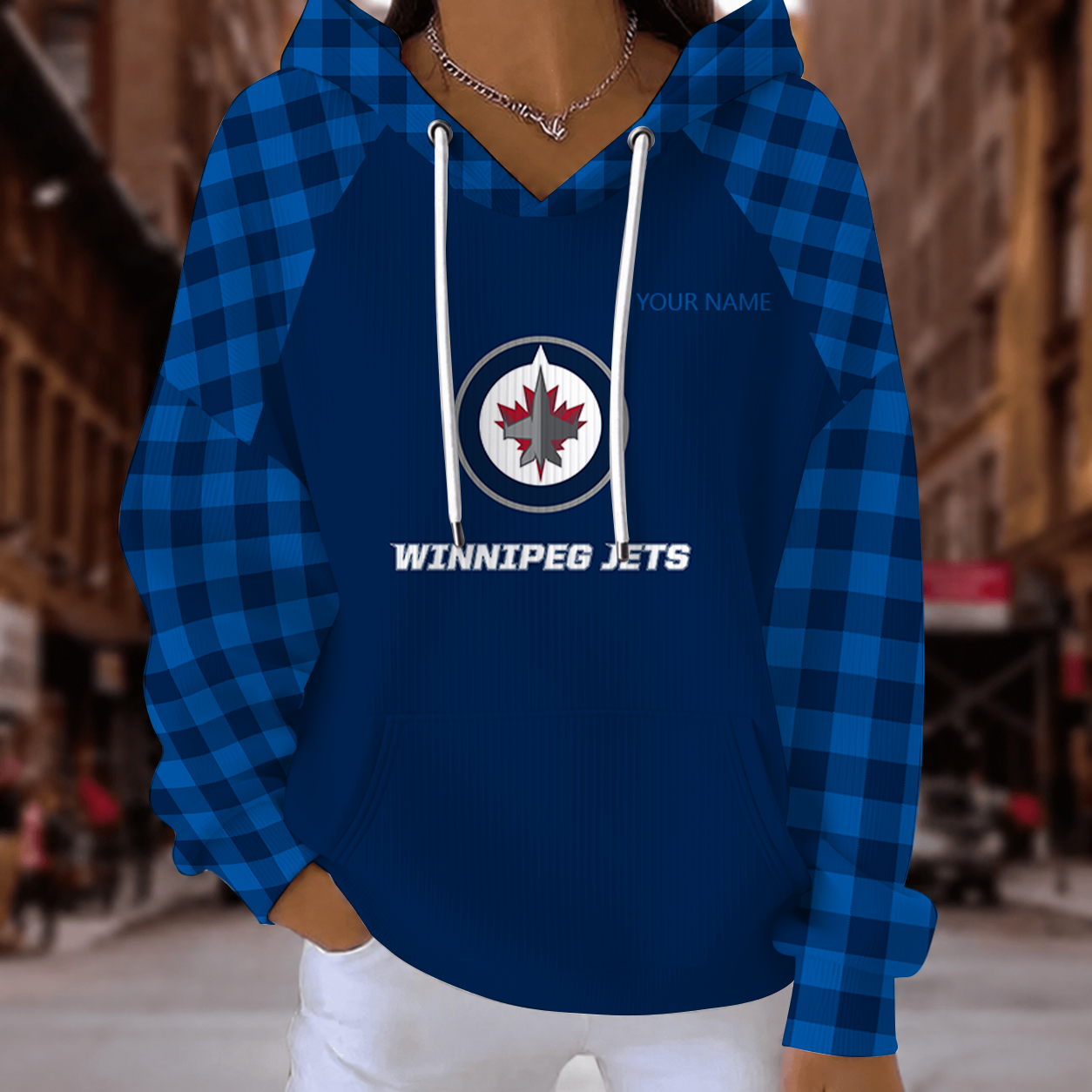 [SUPER SALE] NEW CUSTOMIZED NHL21 WPJ WINNIPEG JETS RIBBED HOODIE & SWEATSHIRT