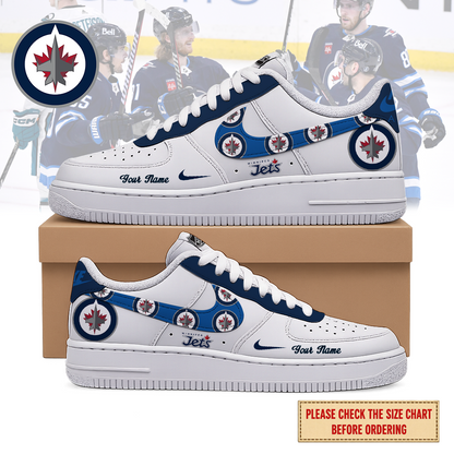 EXCLUSIVE EDITION - NEW CUSTOMIZED NHL21 WPJ WINNIPEG JETS AF1 SHOES