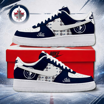 MEGA SALE - NEW CUSTOMIZED NHL21 WPJ WINNIPEG JETS AF1 SHOES