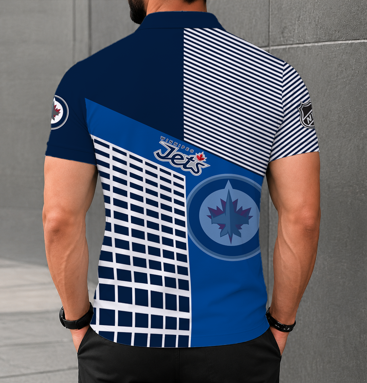 VIRAL EDITION - NEW CUSTOMIZED NHL21 WPJ WINNIPEG JETS POLO SHIRT