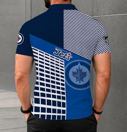 VIRAL EDITION - NEW CUSTOMIZED NHL21 WPJ WINNIPEG JETS POLO SHIRT