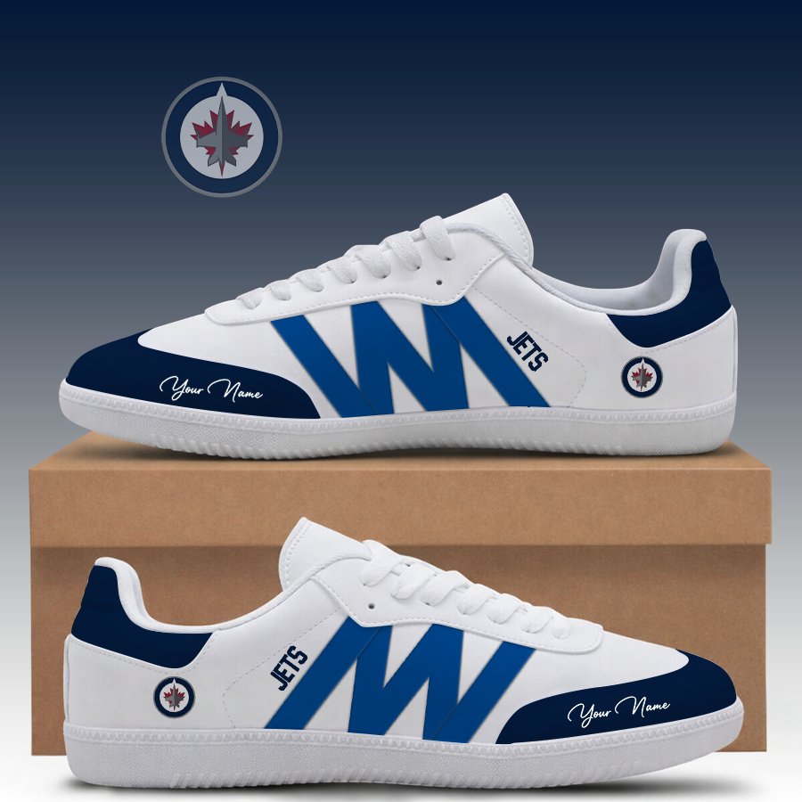 [SUPER SALE] NEW CUSTOMIZED NHL21 WPJ WINNIPEG JETS CLASSIC SNEAKERS
