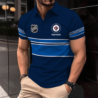 [SUPER SALE] NEW CUSTOMIZED NHL21 WPJ WINNIPEG JETS POLO SHIRT