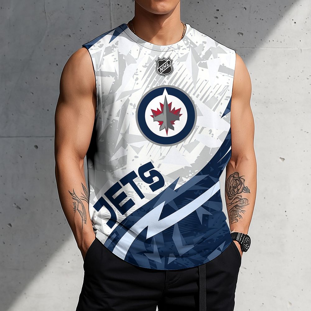 LIMITED EDITION - NEW CUSTOMIZED NHL21 WPJ WINNIPEG JETS TANK TOP & GYM SHIRT