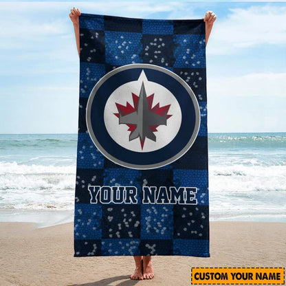 LIMITED EDITION - NEW CUSTOMIZED NHL21 WPJ WINNIPEG JETS BEACH TOWEL FOR FAN