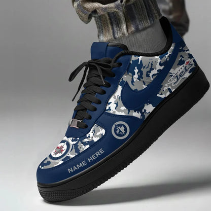 [SUPER SALE] NEW CUSTOMIZED NHL21 WPJ WINNIPEG JETS AF1 SHOES