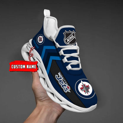 [SUPER SALE ] NEW CUSTOMIZED NHL21 WPJ WINNIPEG JETS MAX SOUL SHOES