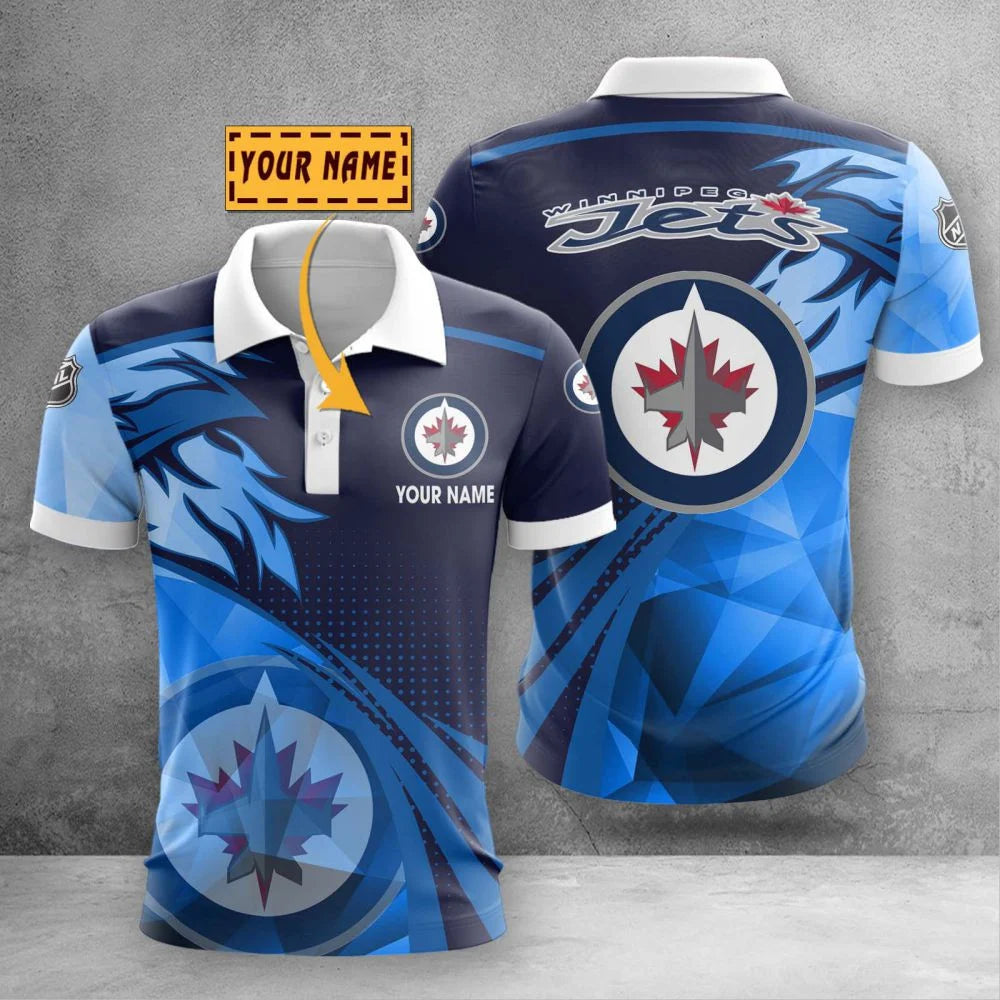 LIMITED EDITION - NEW CUSTOMIZED NHL21 WPJ WINNIPEG JETS POLO SHIRT, ZIP POLO SHIRT & T-SHIRTS