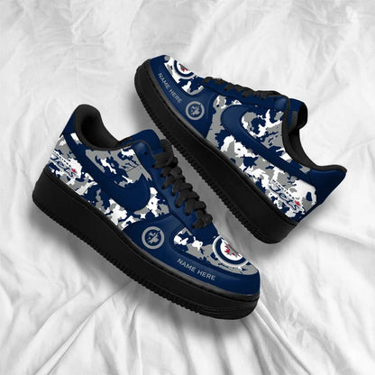 [SUPER SALE] NEW CUSTOMIZED NHL21 WPJ WINNIPEG JETS AF1 SHOES