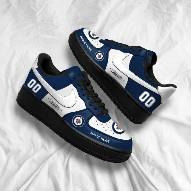 [SUPER SALE] NEW CUSTOMIZED NHL21 WPJ WINNIPEG JETS AF1 SHOES