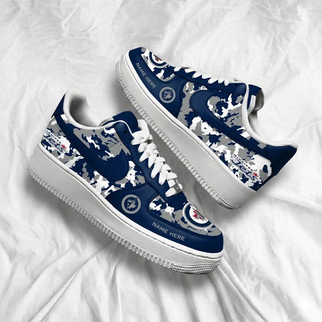 [SUPER SALE] NEW CUSTOMIZED NHL21 WPJ WINNIPEG JETS AF1 SHOES