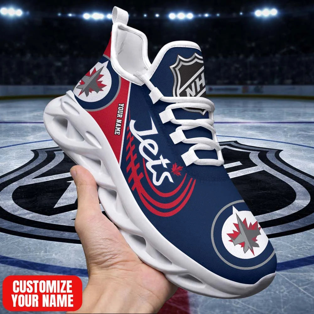 [SUPER SALE] NEW CUSTOMIZED NHL21 WPJ WN JETS PREMIUM CLUNKY SNEAKERS