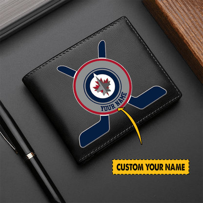 LIMITED EDITION - NEW CUSTOMIZED NHL21 WPJ WINNIPEG JETS LEATHER WALLET