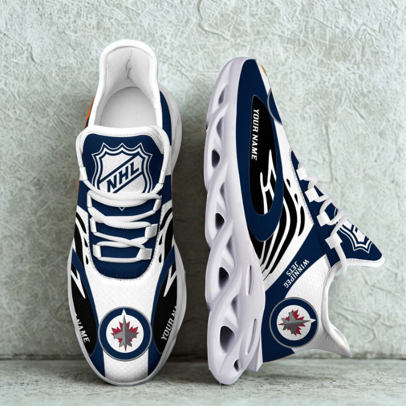 [SUPER SALE ] NEW CUSTOMIZED NHL21 WPJ WINNIPEG JETS MAX SOUL SHOES