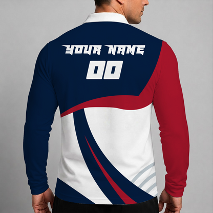 [SUPER SALE] NEW CUSTOMIZED NHL21 WPJ WINNIPEG JETS MEN LONG SLEEVE POLO