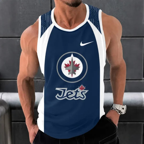 [SUPER SALE] NEW CUSTOMIZED NHL21 WPJ WINNIPEG JETS UNISEX TANK TOP