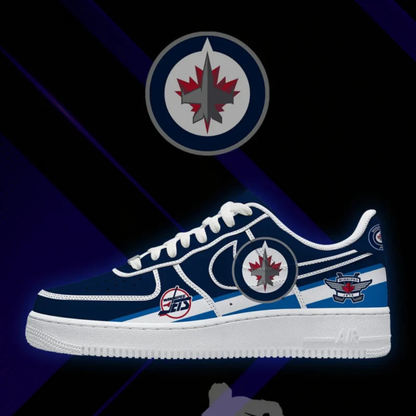 LIMITED EDITION - NEW CUSTOMIZED NHL21 WPJ WINNIPEG JETS AF1 SHOES