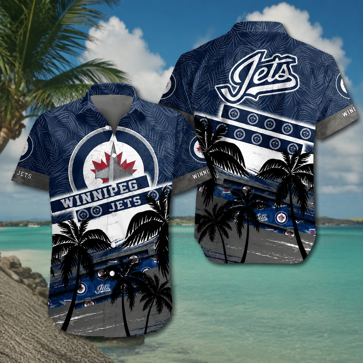 LIMITED EDITION - NEW CUSTOMIZED NHL21 WPJ WINNIPEG JETS UNISEX HAWAIIAN SHIRT