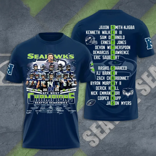 LIMITED EDITION - NEW CUSTOMIZED NFL06 SSH SEATTLE SEAHAWKS UNISEX T-SHIRT, POLO, HOODIE & JACKETS