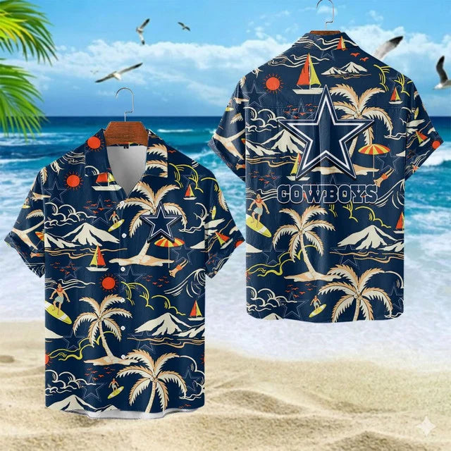 VIRAL EDITION  - NEW CUSTOMIZED NFL21 DCB DALLAS COWBOYS UNISEX INDEPENDENCE DAY HAWAIIAN SHIRT & SHORTS SET