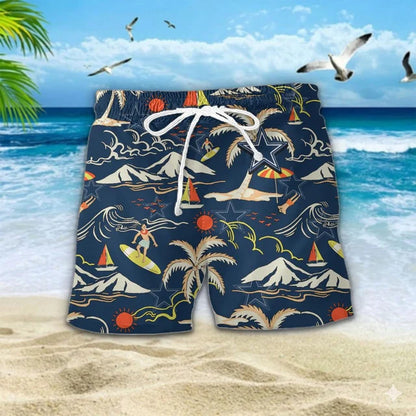 VIRAL EDITION  - NEW CUSTOMIZED NFL21 DCB DALLAS COWBOYS UNISEX INDEPENDENCE DAY HAWAIIAN SHIRT & SHORTS SET
